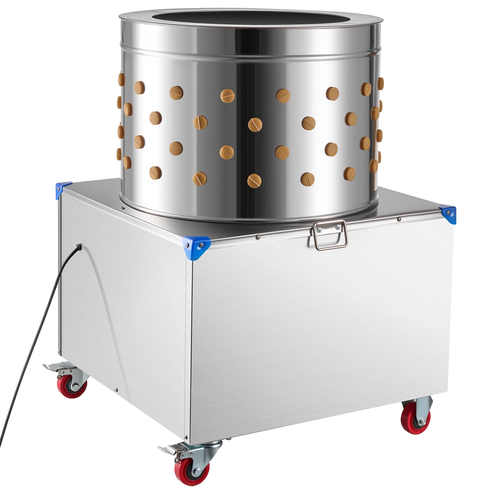 Uimoso 23.6" Electric Poultry Plucker Machine 2200W, 275RPM, 119 Fingers,Wheels