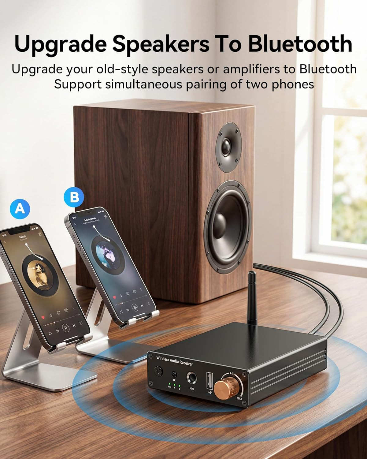 Bluetooth 6.0 Receiver, Hi-Fi Adapter with Wireless Long-Range Low-Latency, Suit