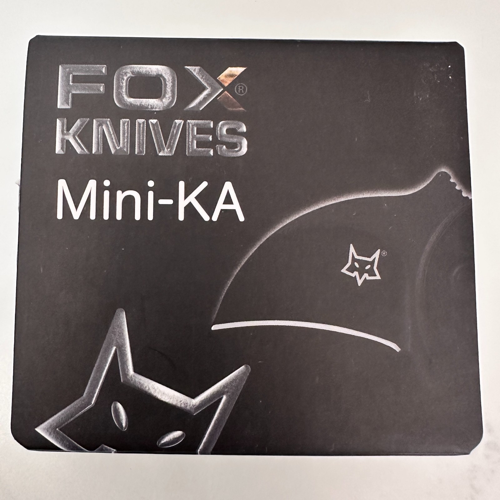 FOX KNIVES Mini-KA Folding FX-535 OB Knife 1" Black Blade Orange Grip