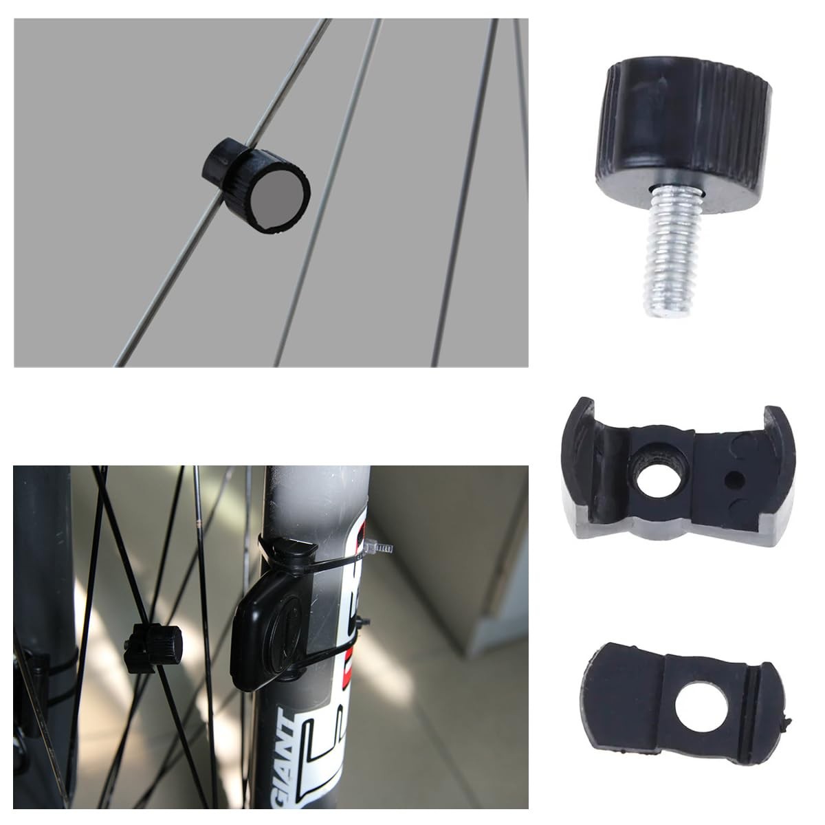ThtRht 2 Pack Bike Computer Spoke Magnet Universal Speedometer Wheel Black