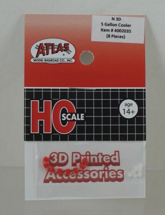 NOS Atlas (8 Pieces) 5 GALLON COOLER N Scale Accessories - 4002035