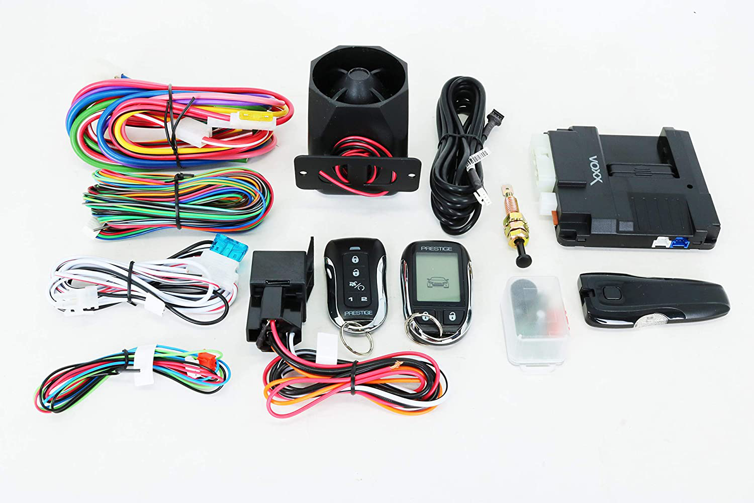 Prestige Security Car Alarm 2-Way 5-Button LCD Remote Start Control 1 Mile Range
