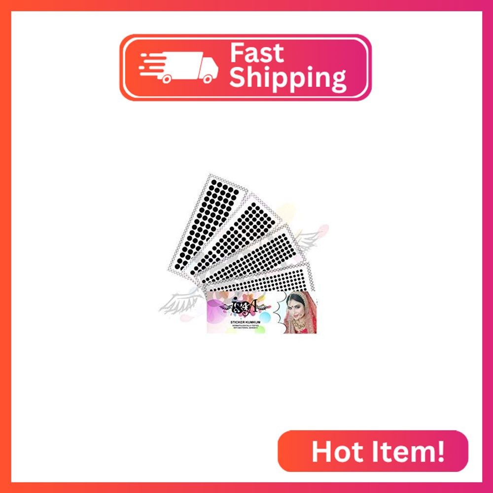 IS4A 516 Indian Velvet Round Dot Bindi Tattoo Stickers Adhesive Body Jewelry Mul