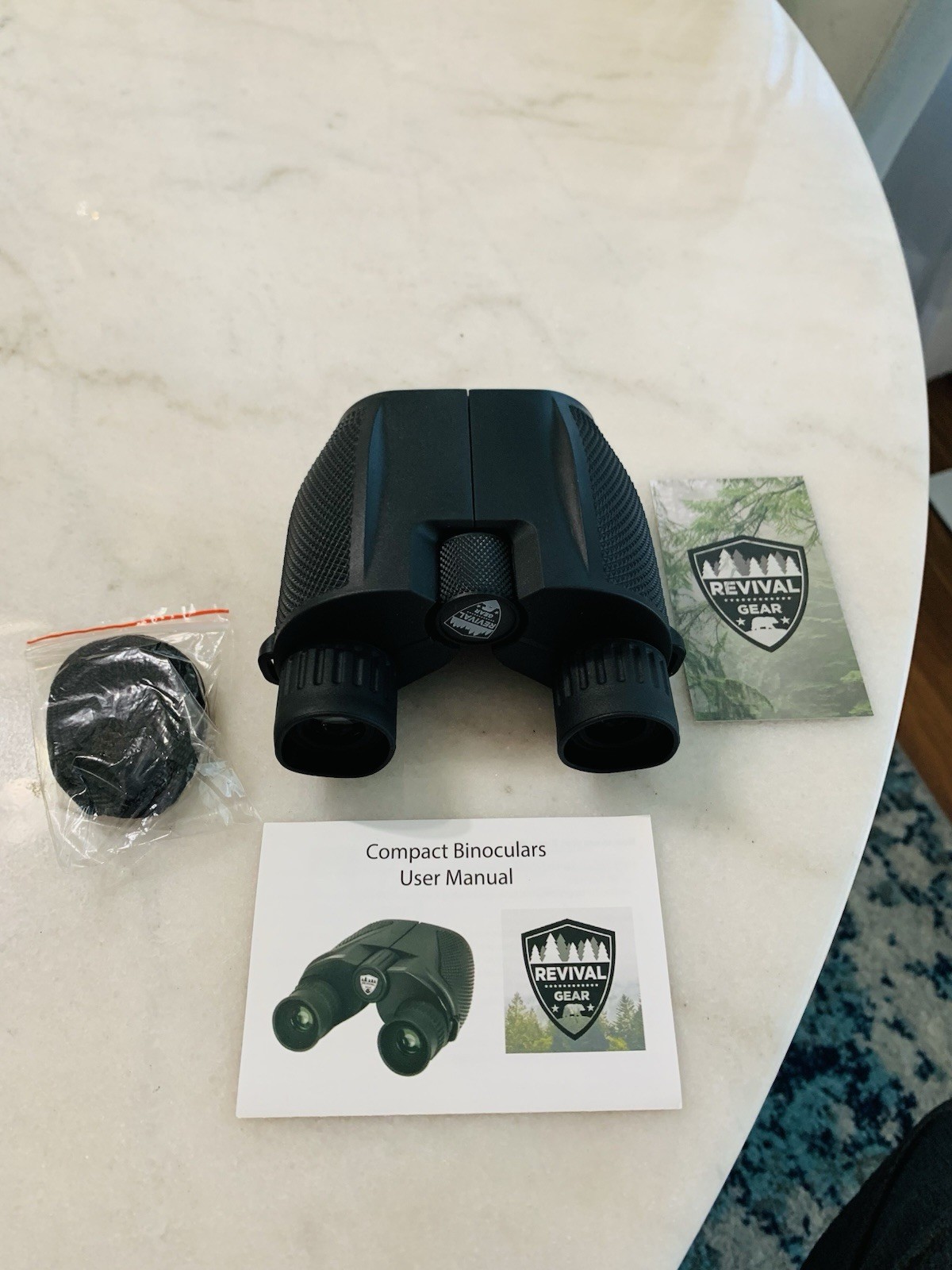 Revival Gear E Tronic Binoculars 10x25mm Compact And Case Camping Hunting Equip