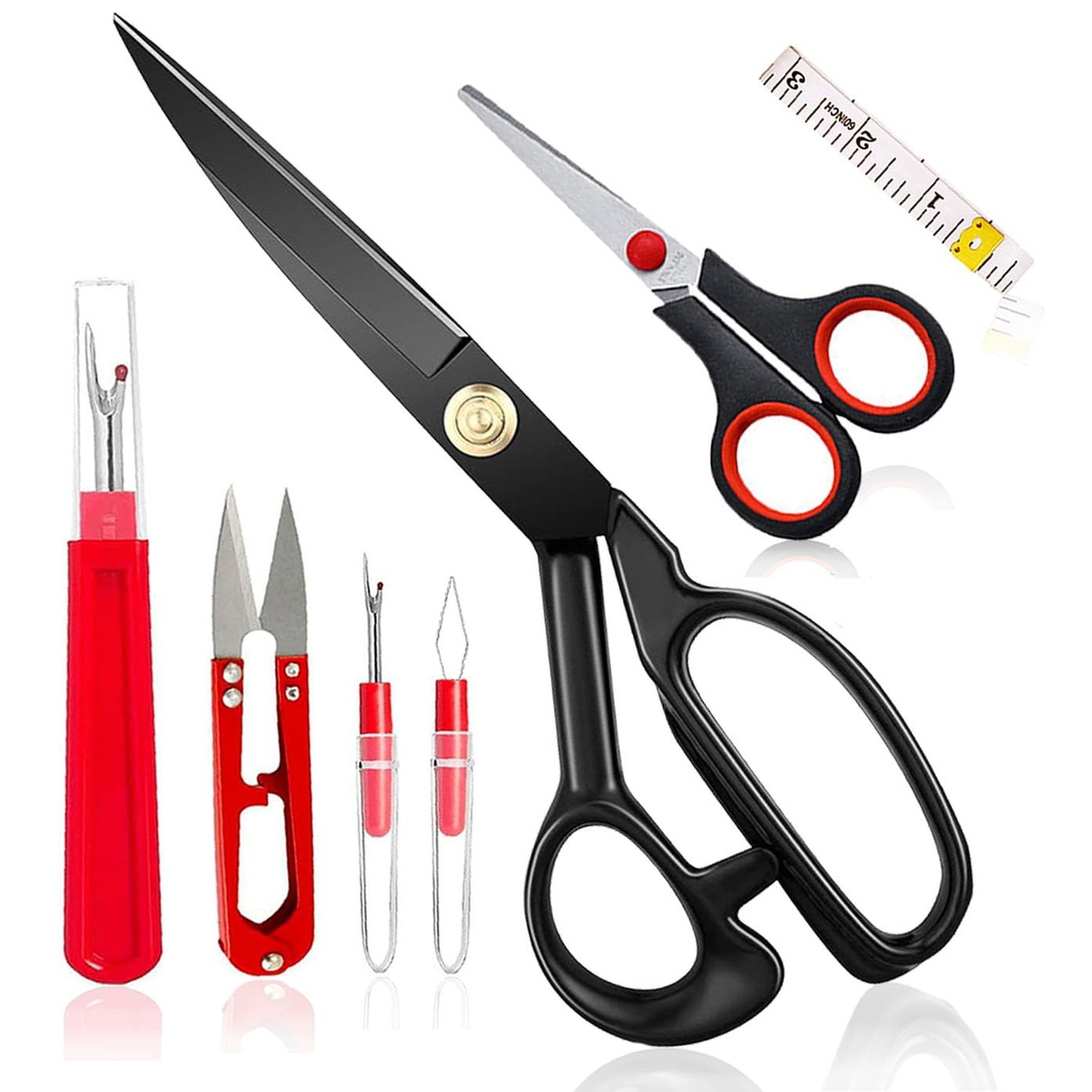 Fabric Scissors Tailor Sewing Shears, 9-Inch Heavy Duty Scissors for Cutting ...