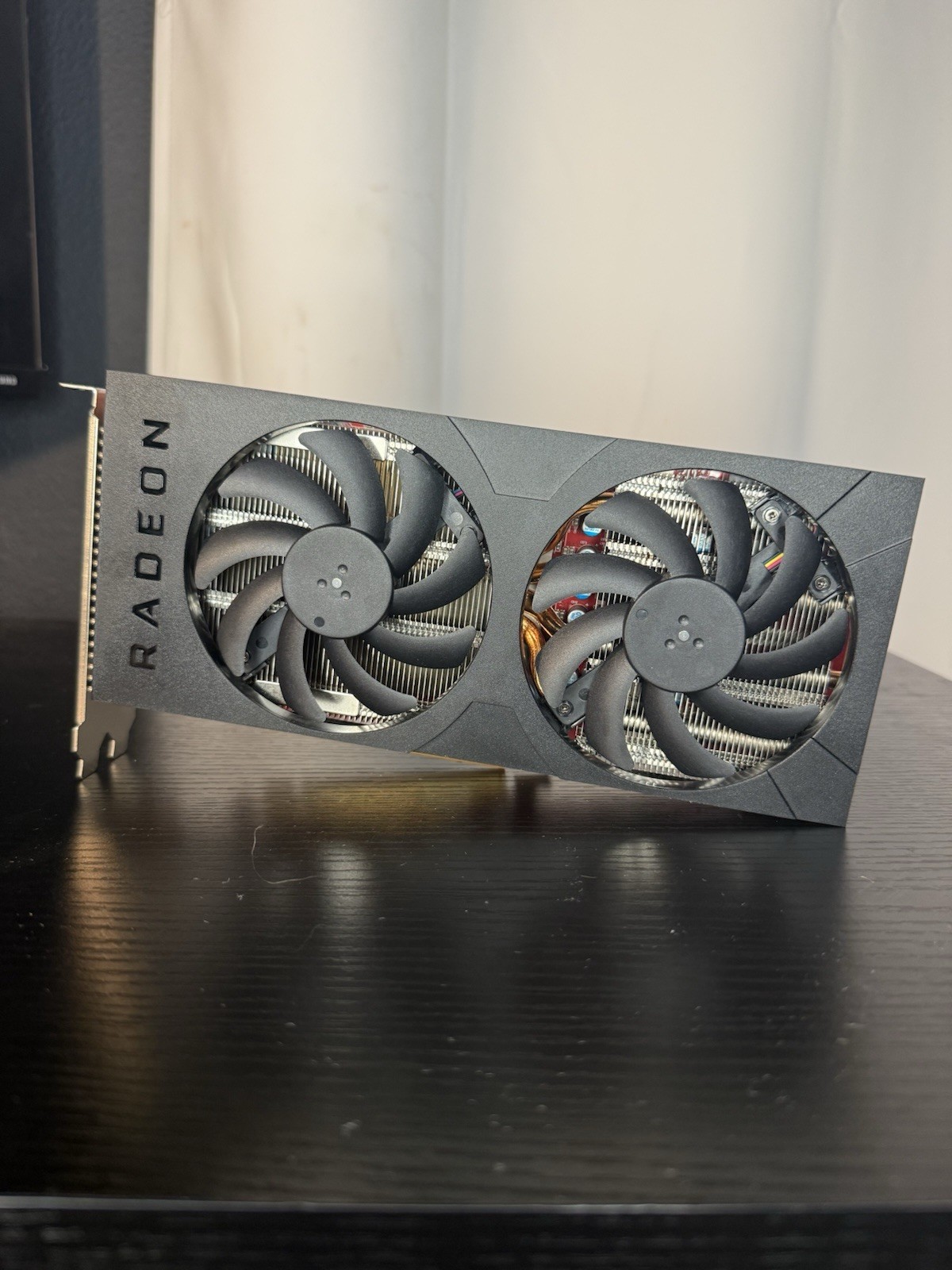 AMD Radeon Graphics Card Dual Fan PCI Express Red PCB Fan Heatsink Cooling