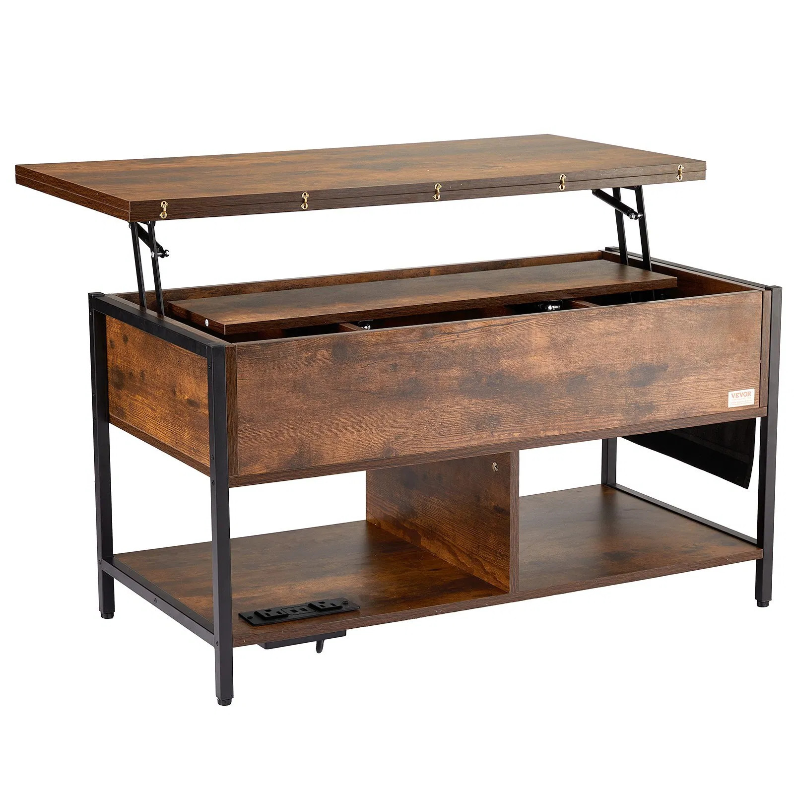 Lift Top Coffee Table, 39.4 in Rectangle Coffee Table with Extra Storage Pockets