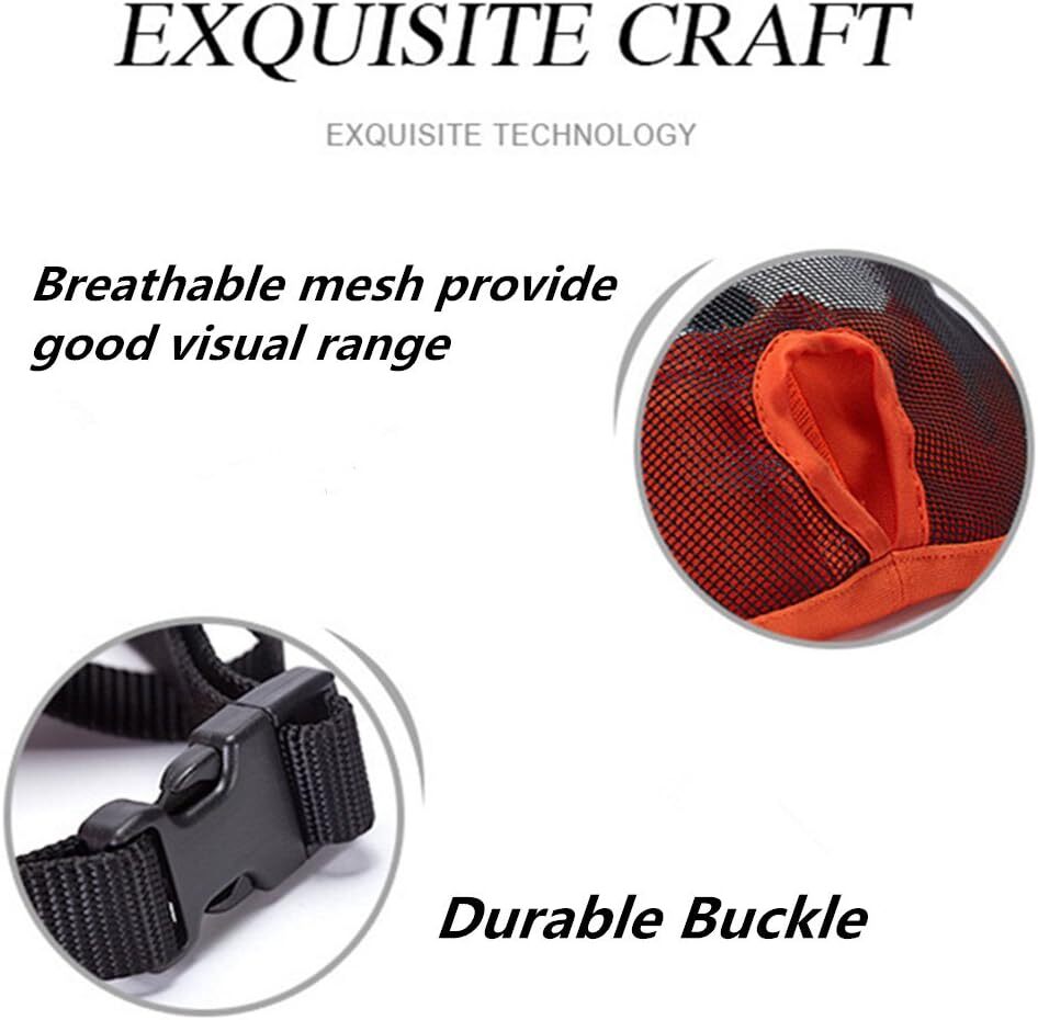 JYHY Short Snout Dog Muzzle- Adjustable Breathable Mesh Bulldog Muzzle for