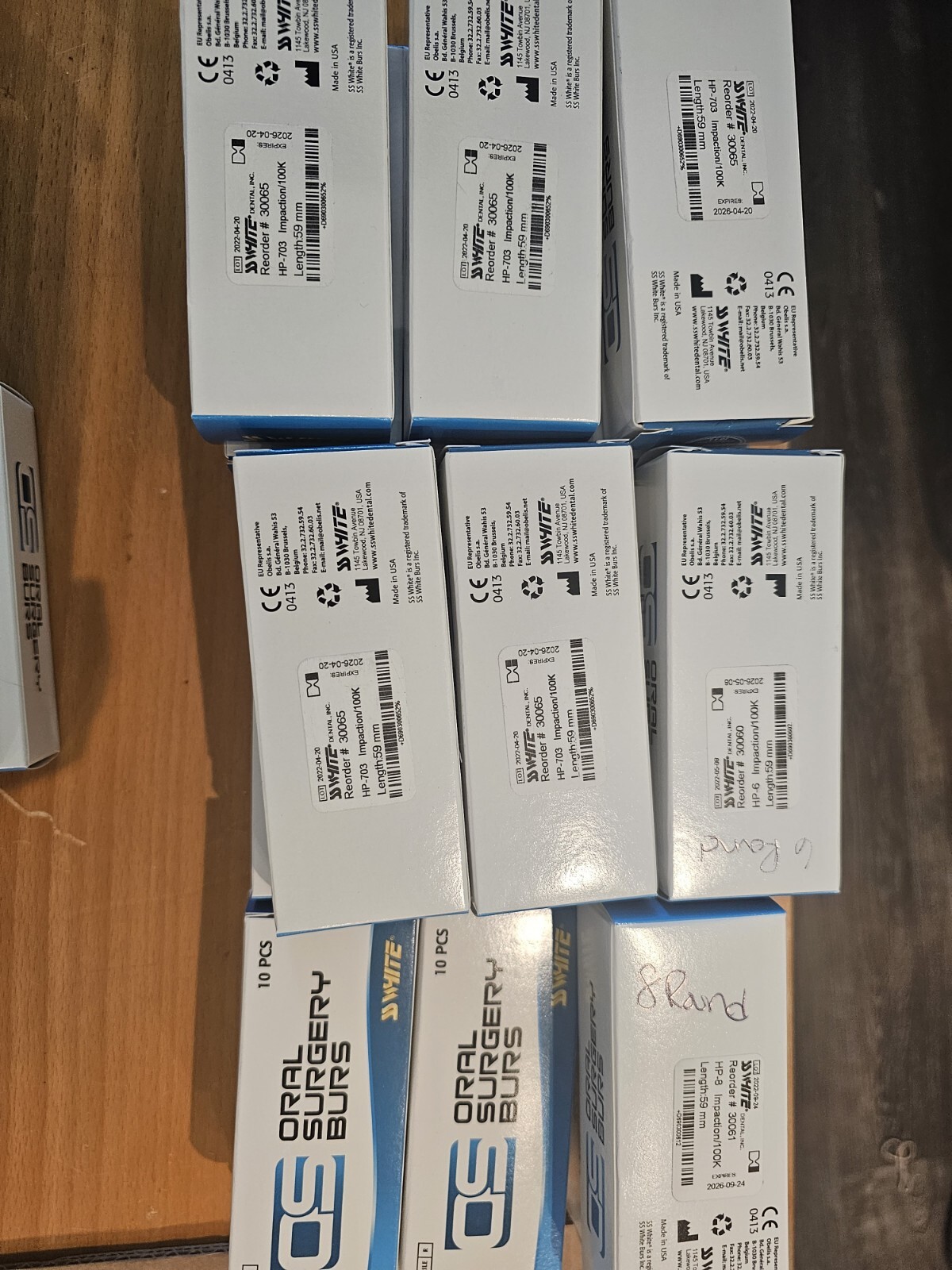 New SS WHITE BUR ORAL SURGERY# 703 IMPACT 59MM Reorder # 30065