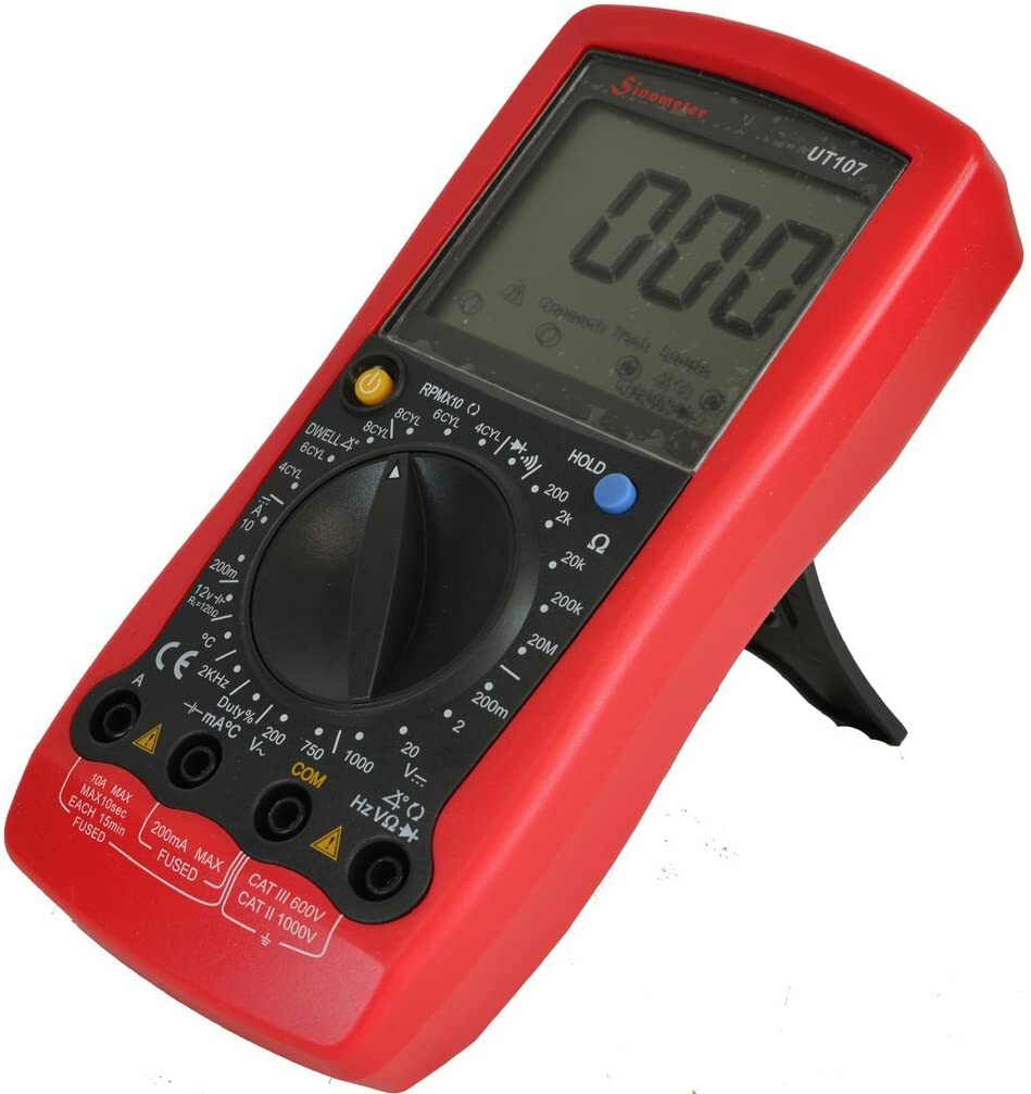 Sinometer UT107 Automotive Digital Multimeter Dwells and a Tachometer