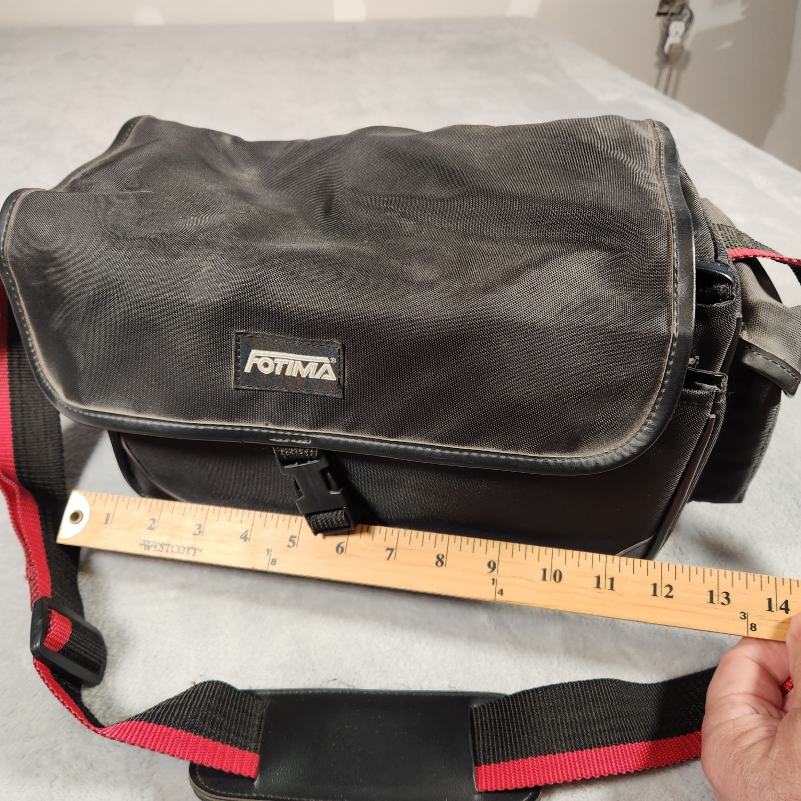 Fotima Camera Bag Black Adjustable Strap Padded Compartments F430NS