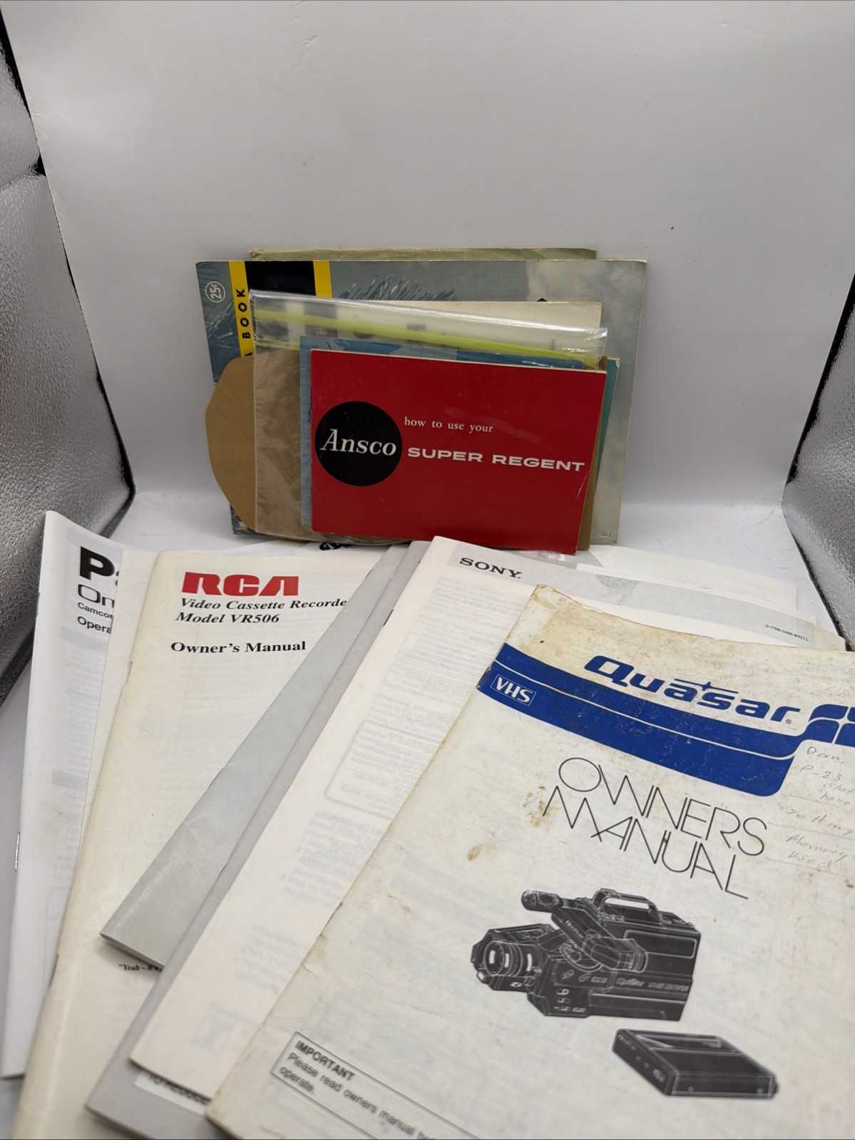 Electronic User Manual Guide Lot Of 8 Sony RCA Kodak Panasonic Quasar Mitsubishi