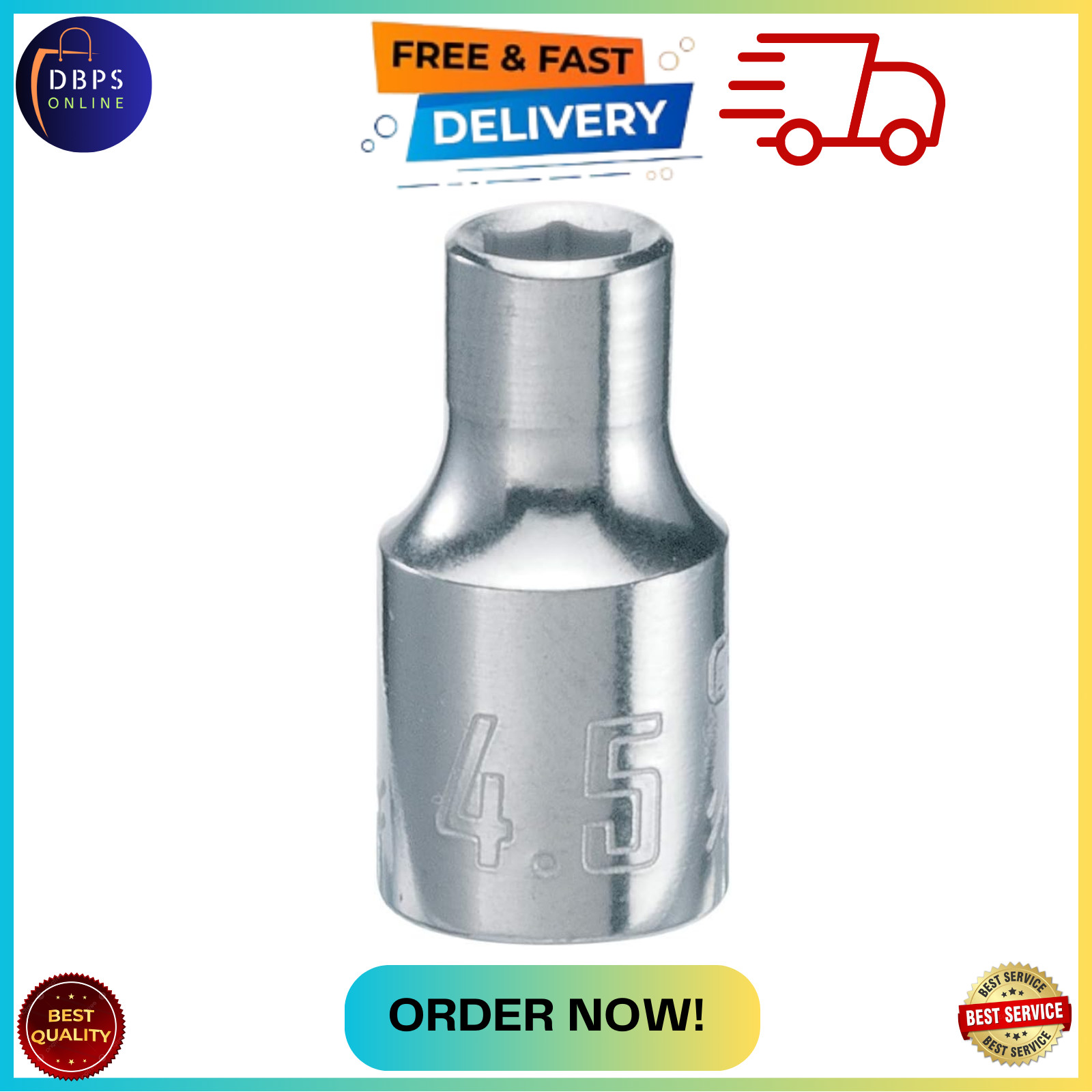 CRAFTSMAN Shallow Socket, Metric, 1/4-Inch Drive, 4.5mm, 6-Point (CMMT99101)