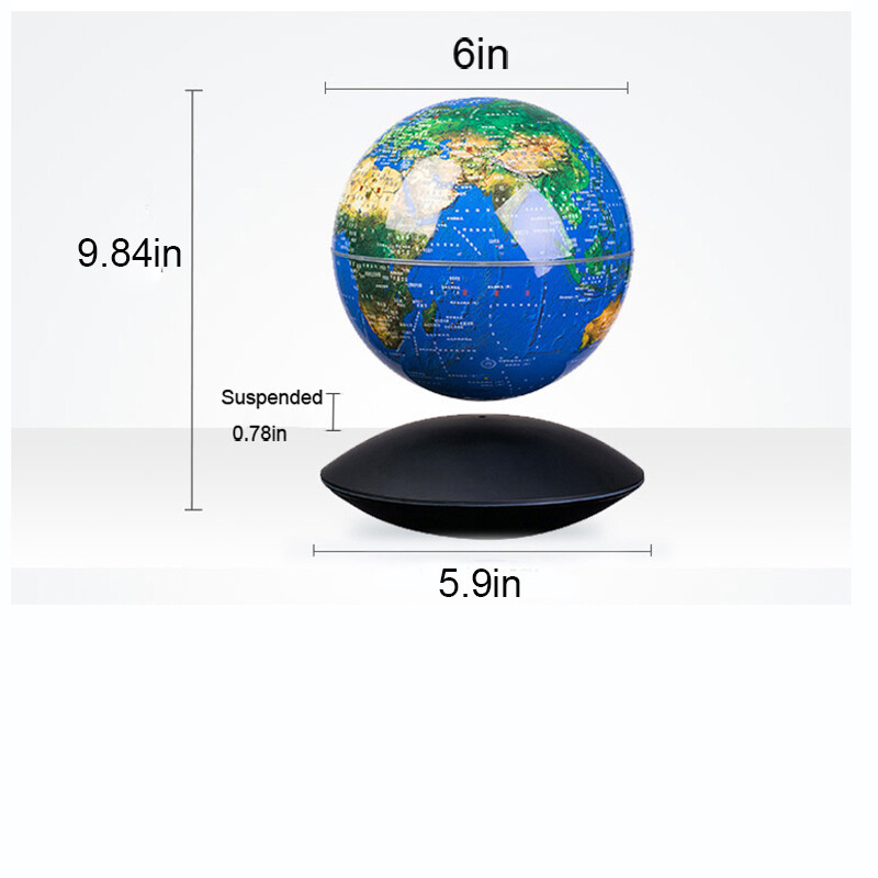 LED Globe Magnetic Levitation Floating Globe Light World Map Rotating Night Lamp