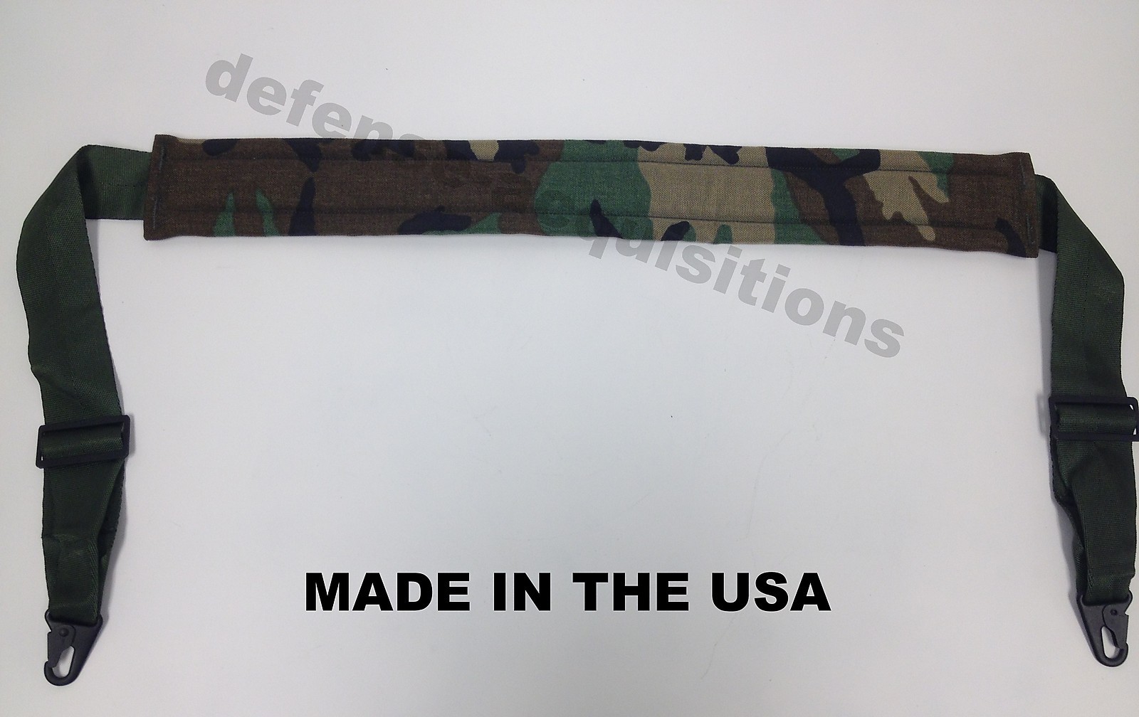 Military Tactical Padded Sling Shoulder Strap Woodland Camo HK Clips USA