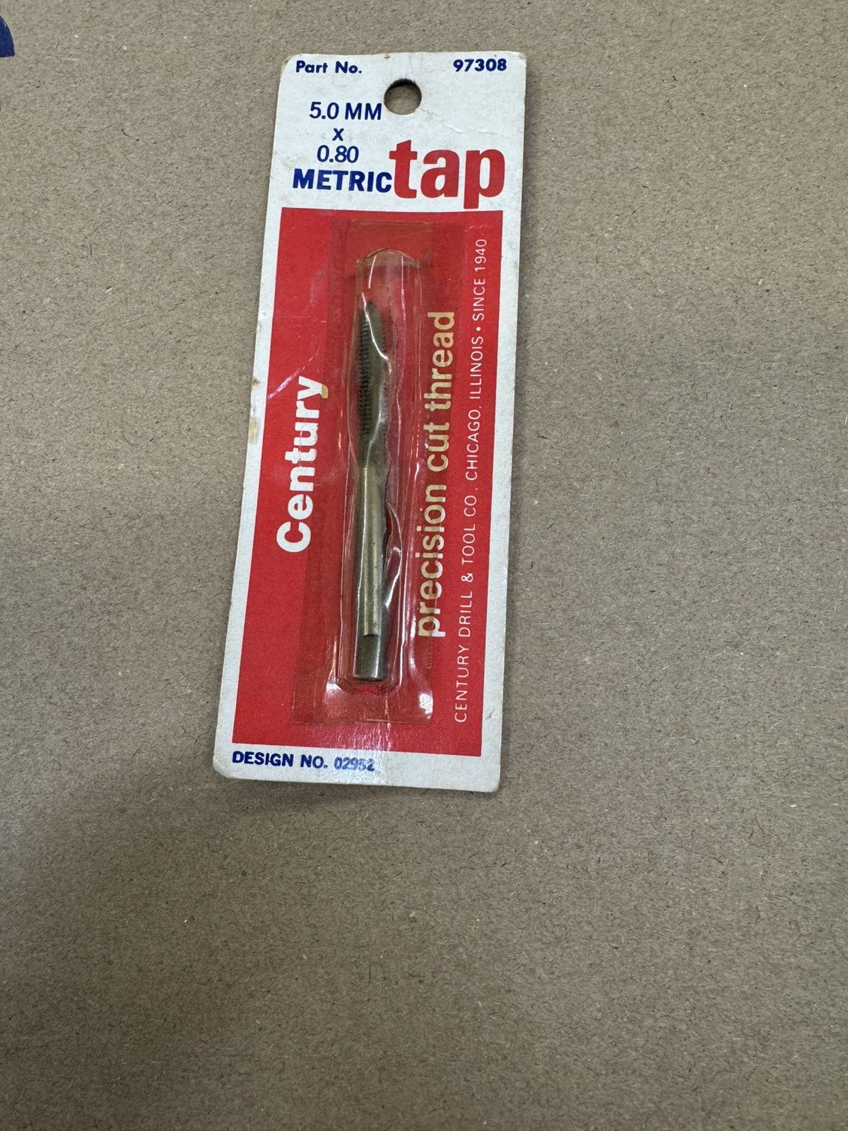 Century Drill and Tool 97308 Metric Tap 5 x 0.8 NOS
