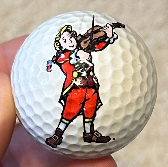 Extra Large Logo of Man Playing Fiddle Golf Ball (Magnum)