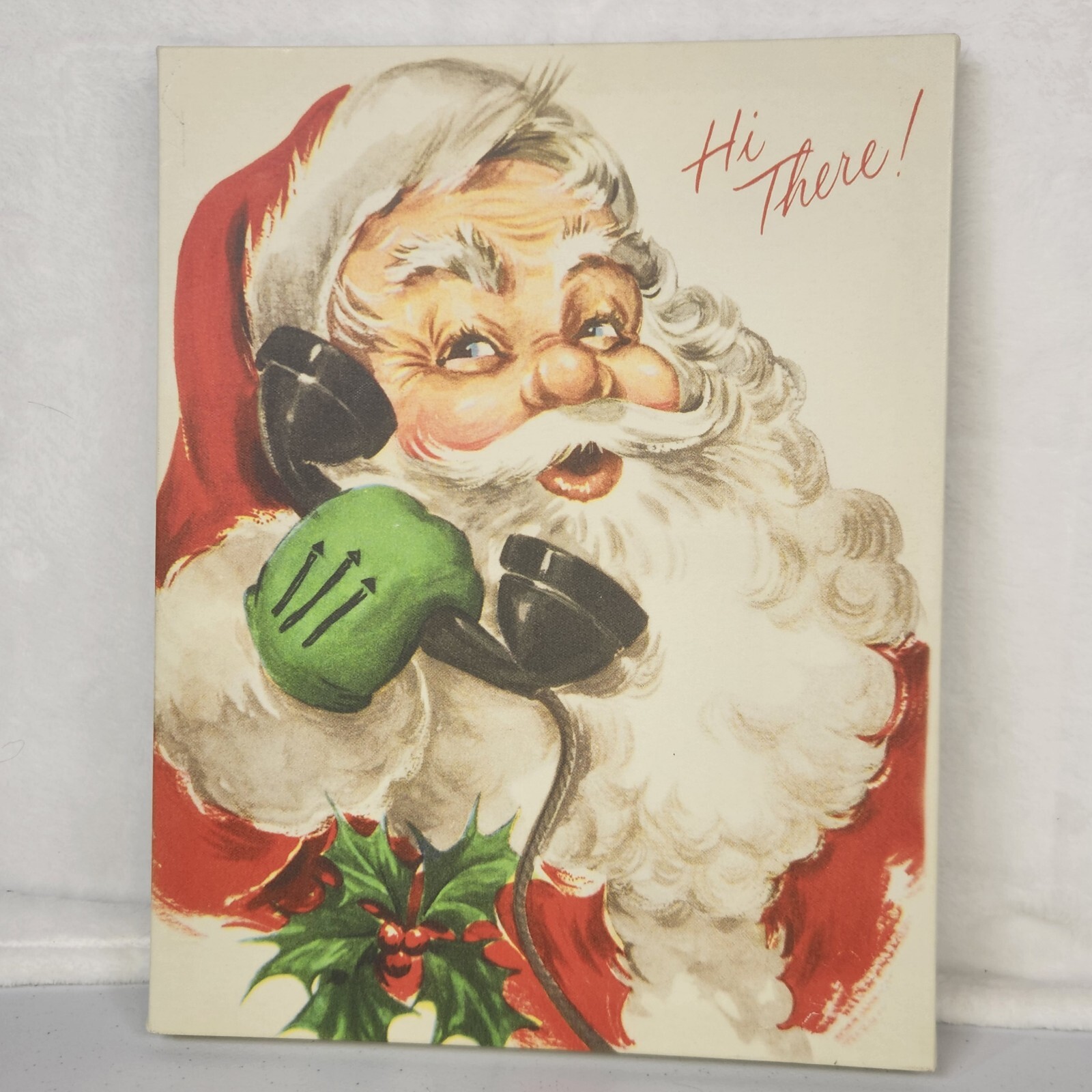 Sanda Sign "Hi There!" 11" X 14" X 1" Wooden Frame Old Fashion Look CUTE!