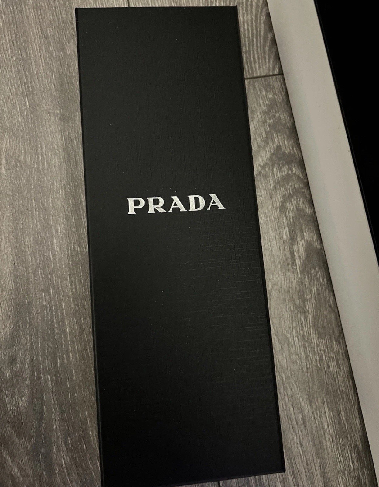 Black Men's Prada Re Nylon Tie Triangle Logo With Box
