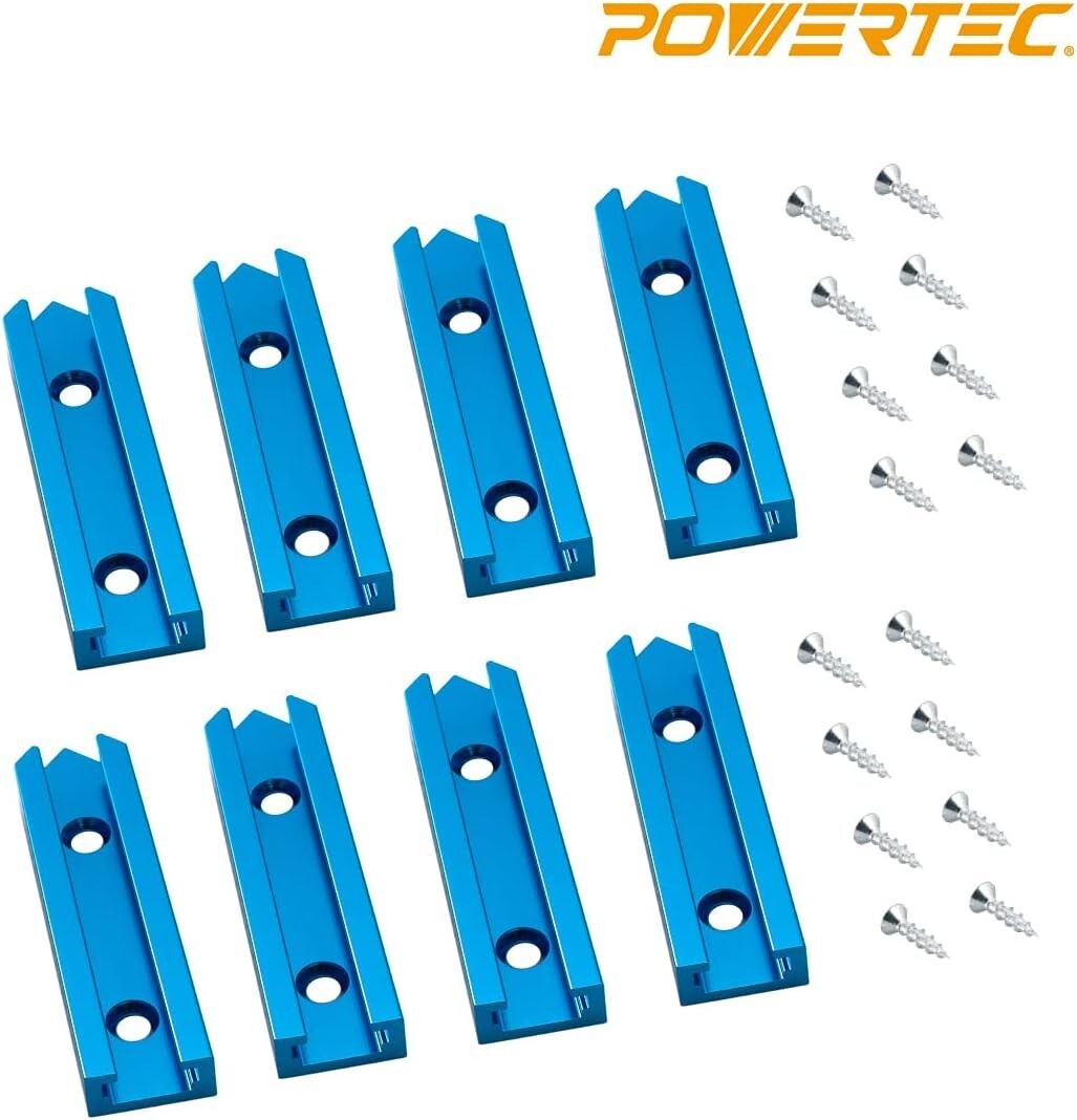 POWERTEC 71704 T-Track Intersection Kit with Mounting Screws, 2 Sets