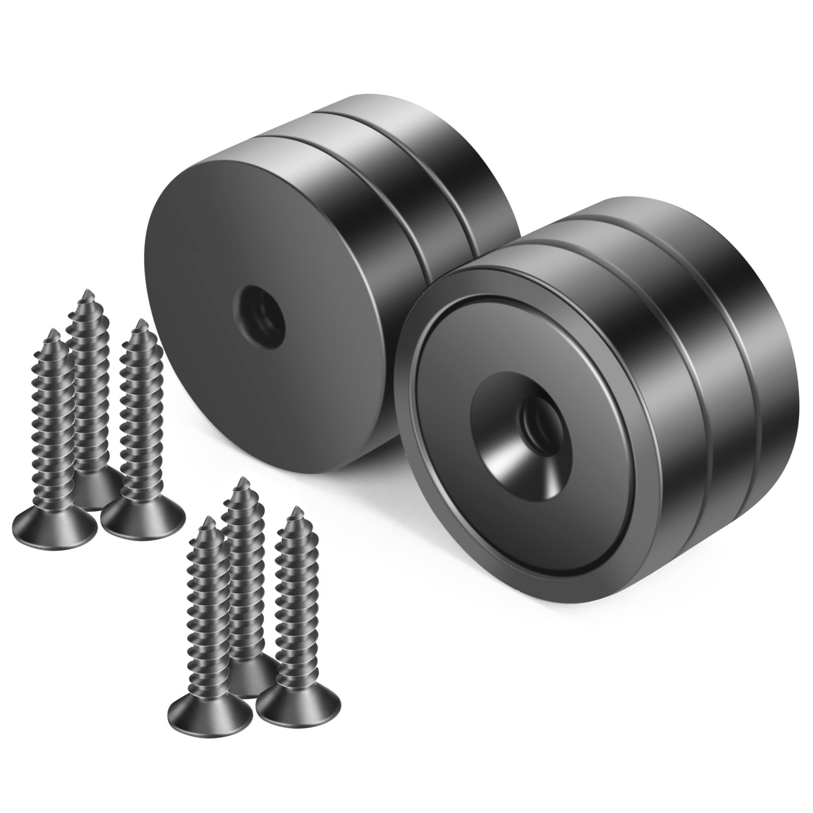 Magnets with Screws,130lbs+ Heavy Duty Rare Earth Neodymium Mounting Magnets wit
