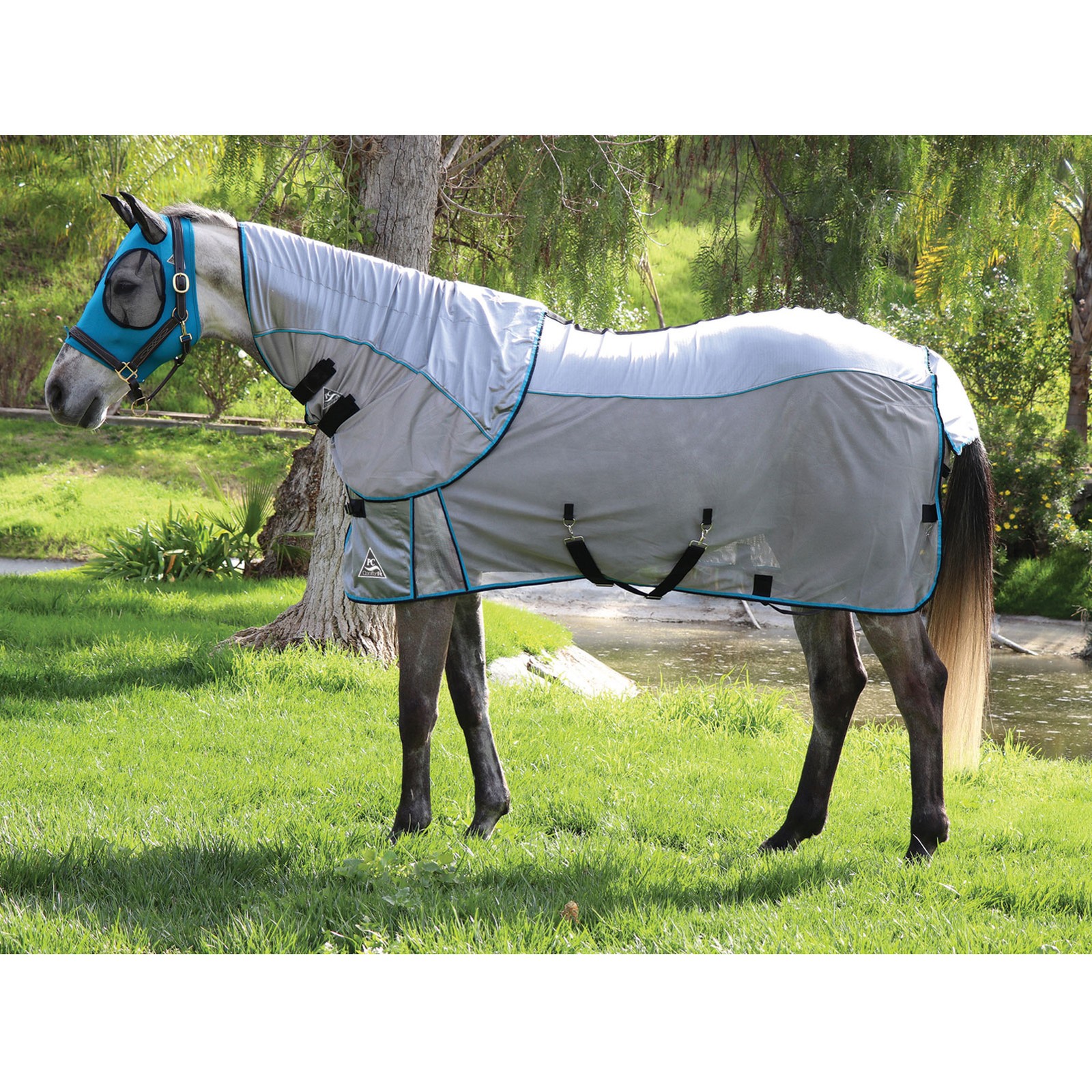 PROFESSIONAL'S CHOICE Comfort Fit 81in Charcoal/Pacific Blue Fly Sheet