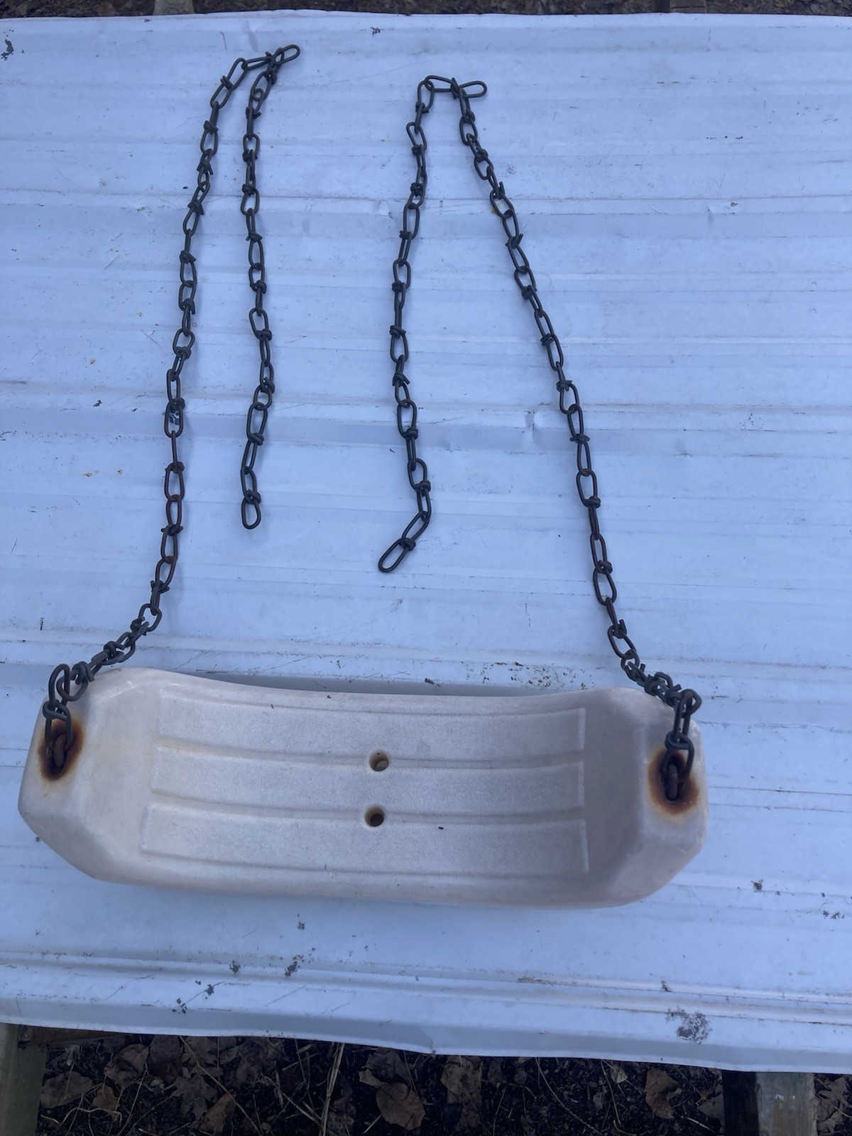 Vintage Plastic Swing Set Seat with Chains