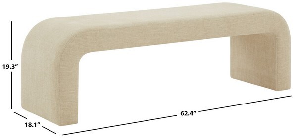 Safavieh CARALYNN UPHOLSTERED BENCH, Reduced Price 2172734199 SFV5027I