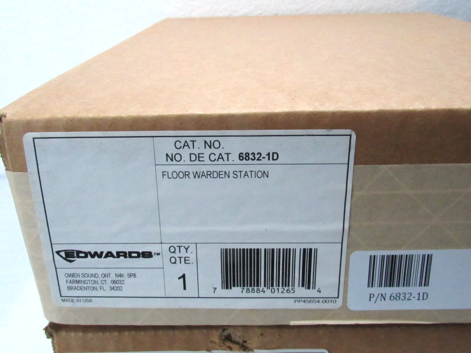 Edwards EST 6832-1D Floor Warden Station (FACTORY SEALED) [CTNO]