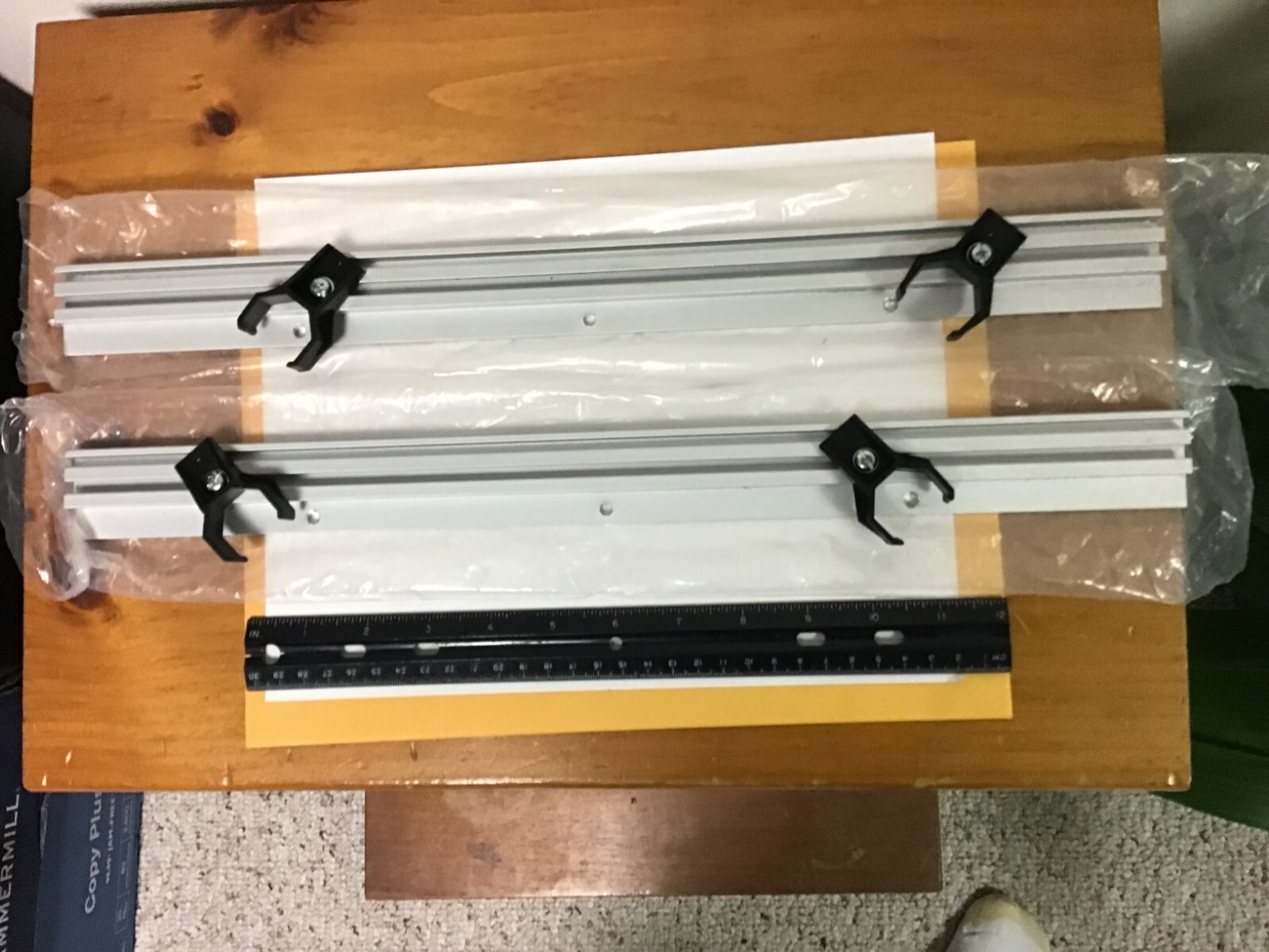 New (1) Set IRSG #AC2 Aluminum Uprights, for Under Counter Rack, 17 1/2" Height
