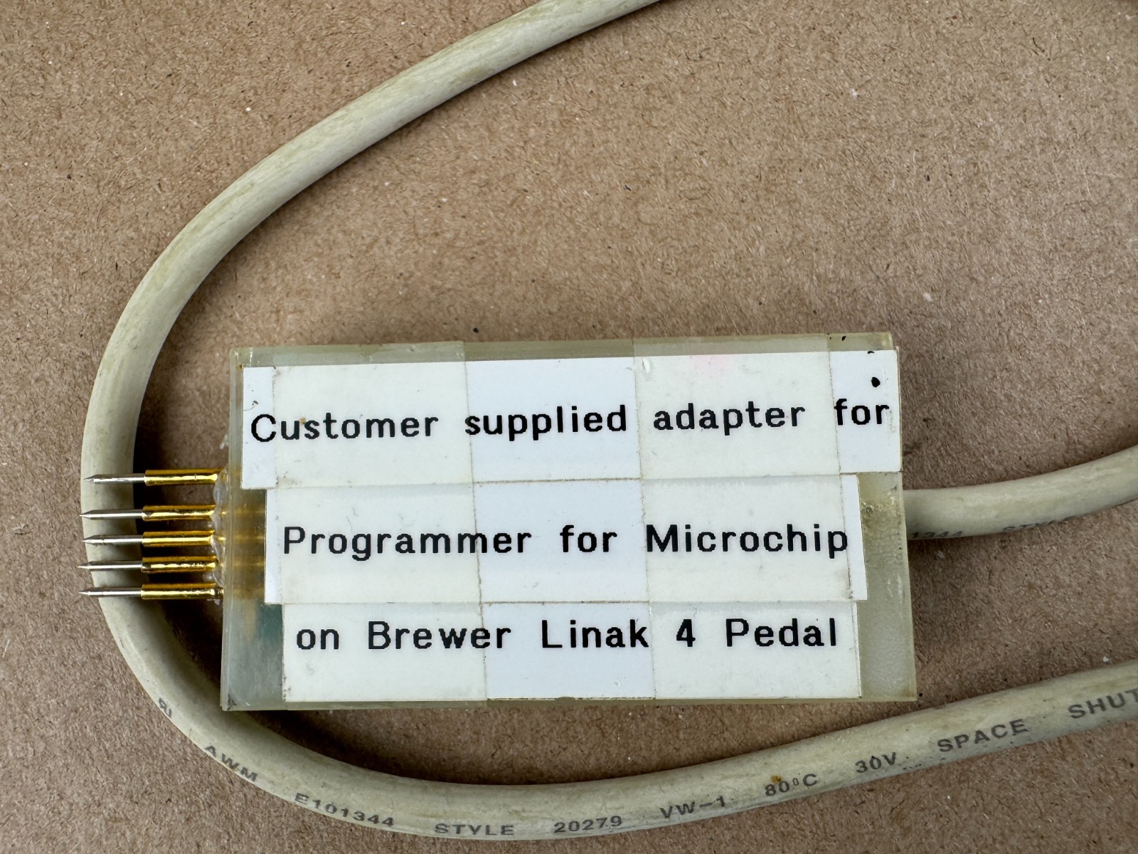 Adapter for Programmer for Microchip on Brewer Linak 4 Pedal
