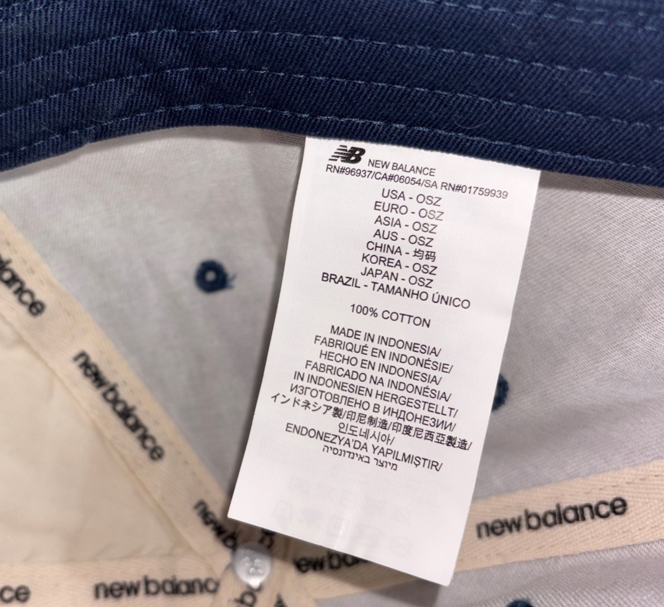 New Balance Athletic Dept. Navy Baseball Cap 100% Cotton Adjustable Hat
