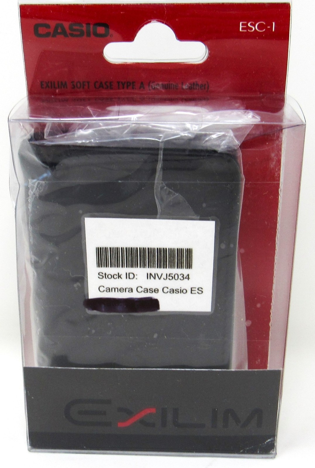 Casio ES Exilim ESC-1 Type A Black Leather Compact Digital Camera Case BRAND NEW