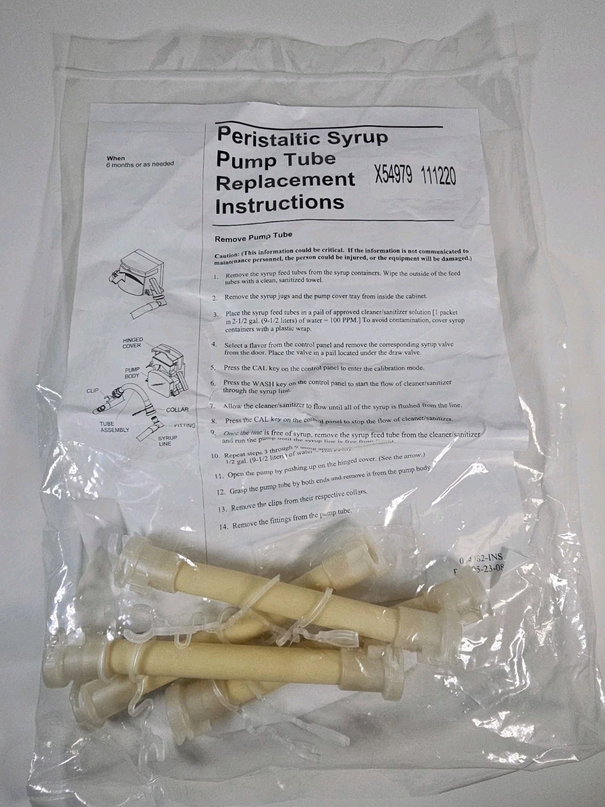 Taylor Company X54979  111220 Pump Tube Kit - 4 Pack - NEW SEALED!
