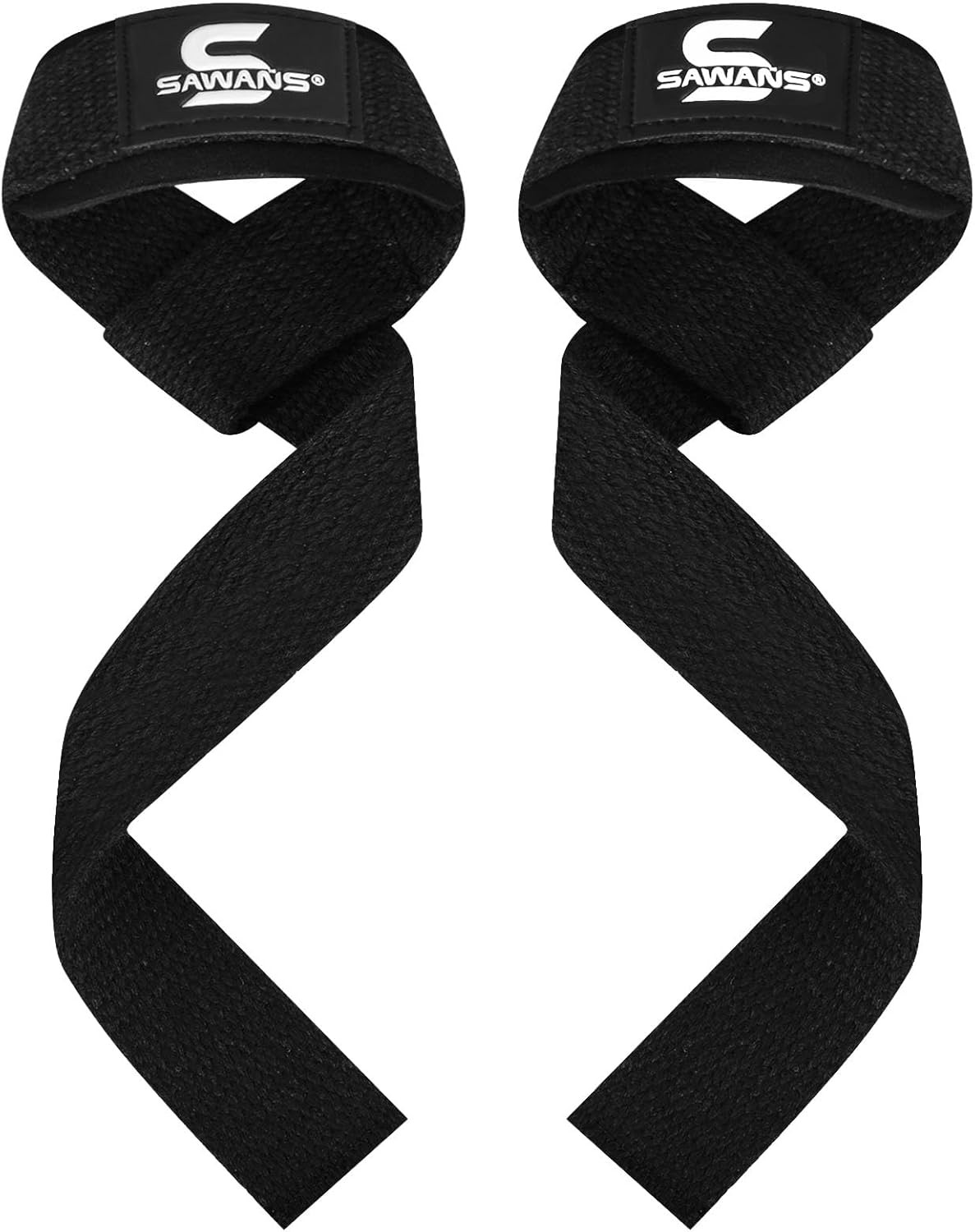 Lifting Straps Weight Wrist Support Fitness One Size, Black