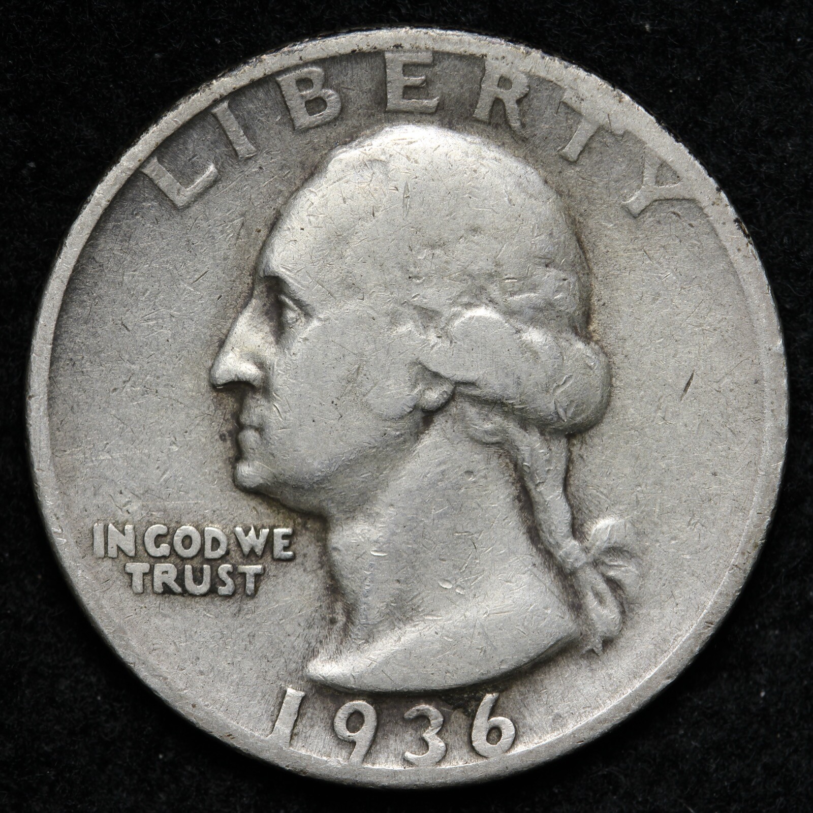 1936-D Washington SILVER Quarter - Circulated - Complete Your Album!
