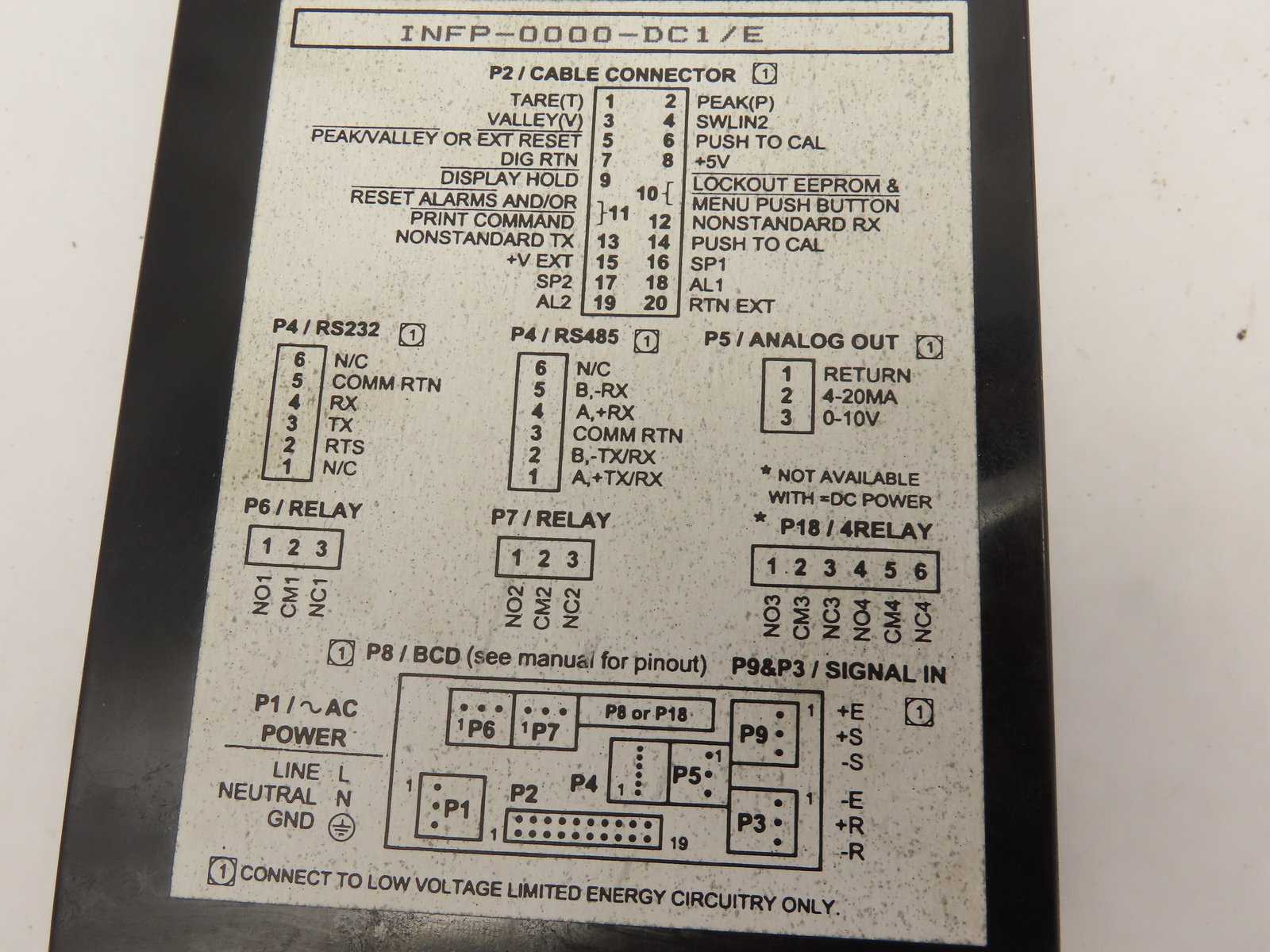 Newport INFP-0000-DC1/E Panel Process Meter / Controller