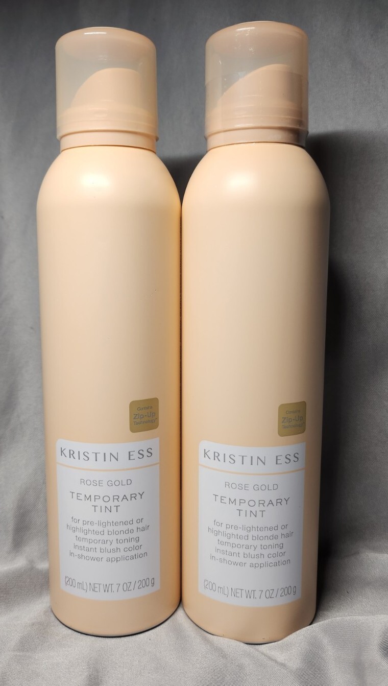 2-Pack of Kristin Ess Rose Gold Temporary Tint For Blonde Hair ~ 7 oz Each