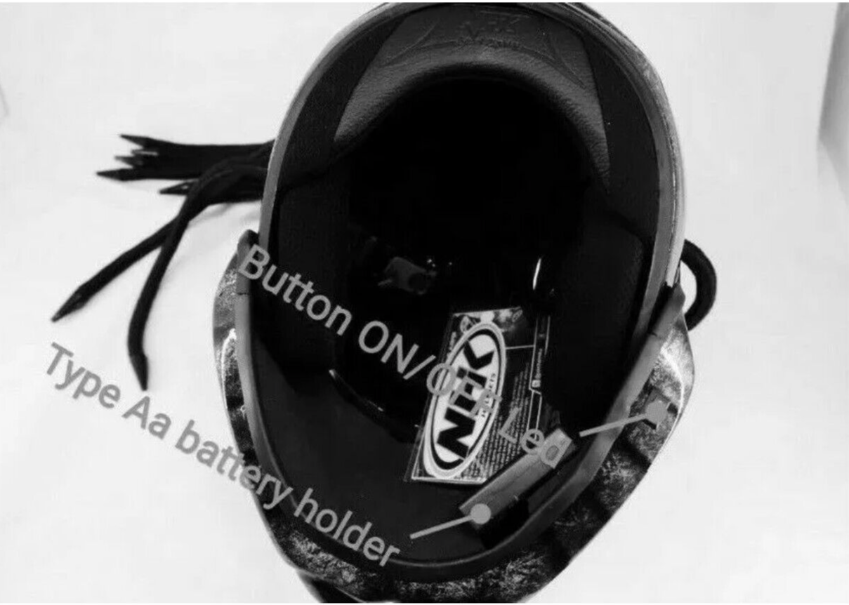 PREDATOR MOTORCYCLE HELMET CUSTOM RED FIRE ( DOT & ECE CERTIFIED )