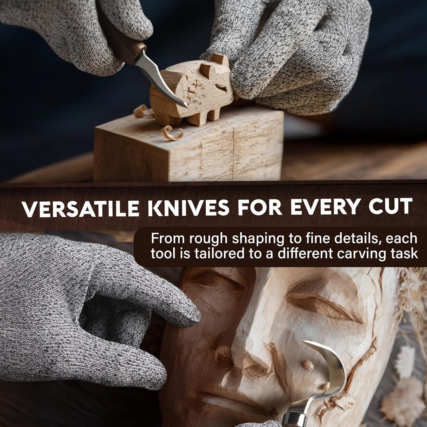 Complete Wood Carving Kit for Beginners - Gift Ready Wood Carving Tools Set | Wh