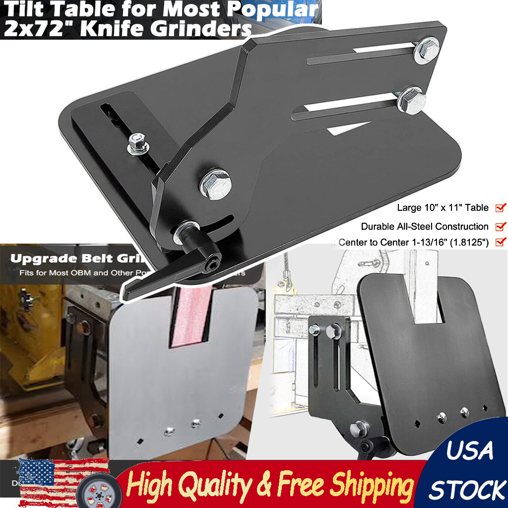 2x72" Knife Bevel Grinding Jig Tool Rest OBM Belt Grinder Tilt Table Flat Platen