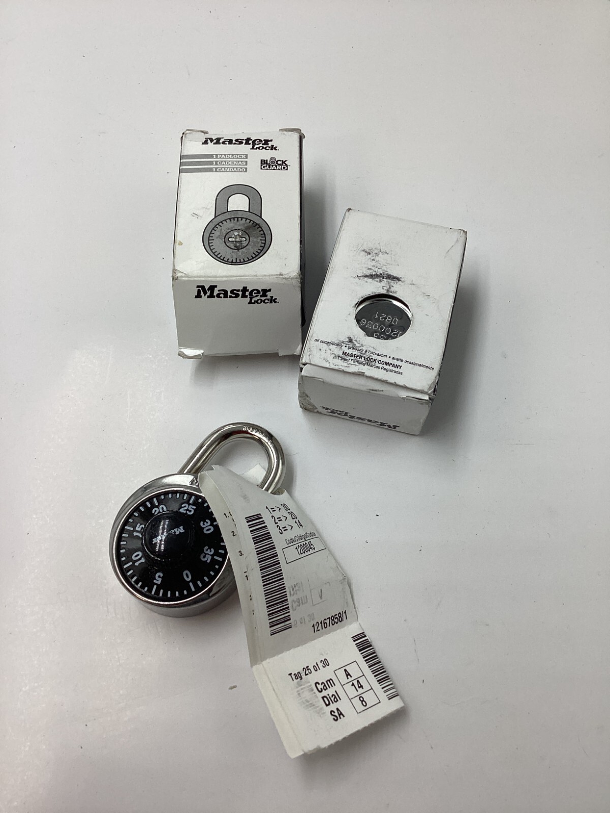 (QTY 2) Master Lock Preset Combination Padlock Black Dial