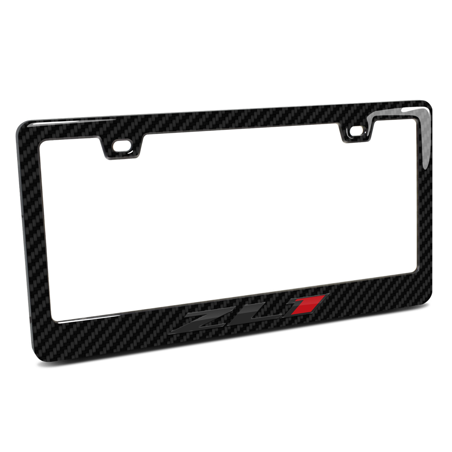 Chevrolet Camaro ZL1 Black 3D Real Carbon Fiber ABS Plastic License Plate Frame