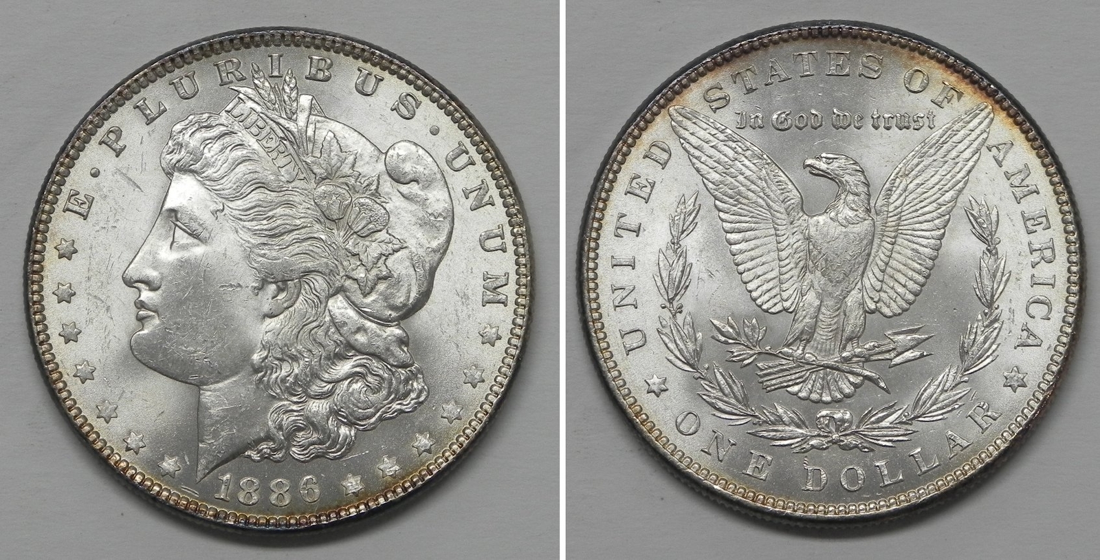 X4986  1886 Morgan Dollar, Choice BU