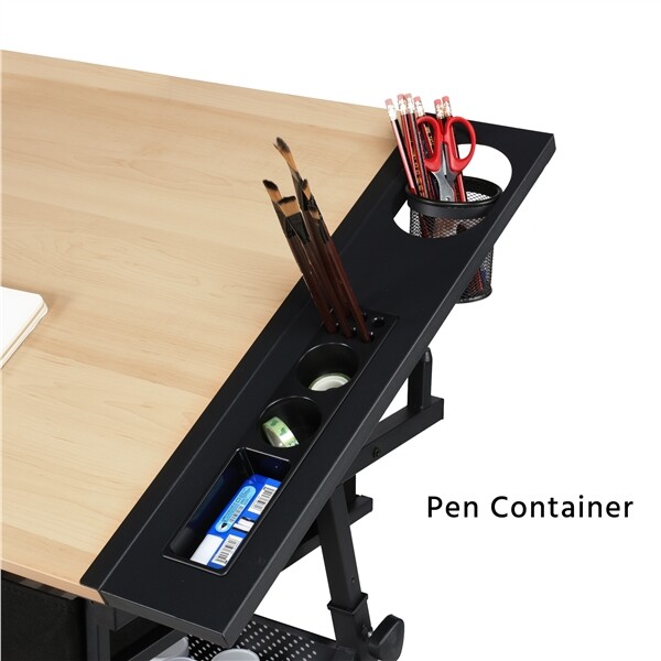 Drafting Table Height Adjustable Drawing Art Desk w/Stool for Artists/Students