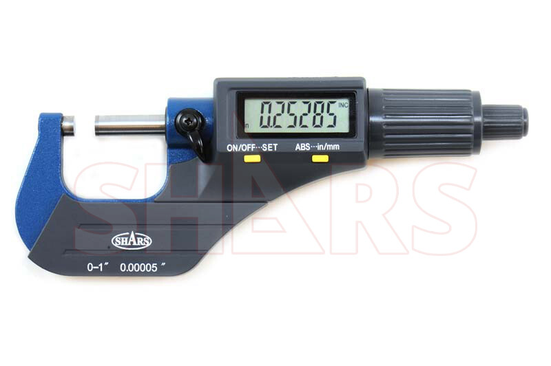 Shars 0-1" 0.00005"/0.001mm Digital Electronic Outside Micrometer XS]
