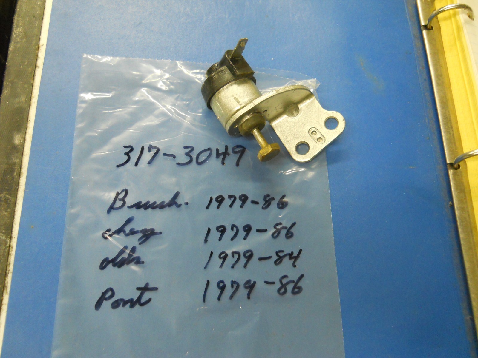 Idle Solenoid 317-3049 L=1979-86 Buick=chevy-olds. Pontiac 267"304"305"350"
