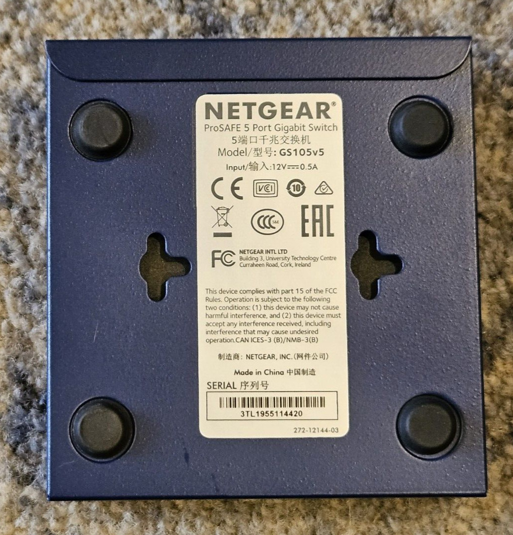 Netgear ProSafe GS105 5-Port Gigabit Switch