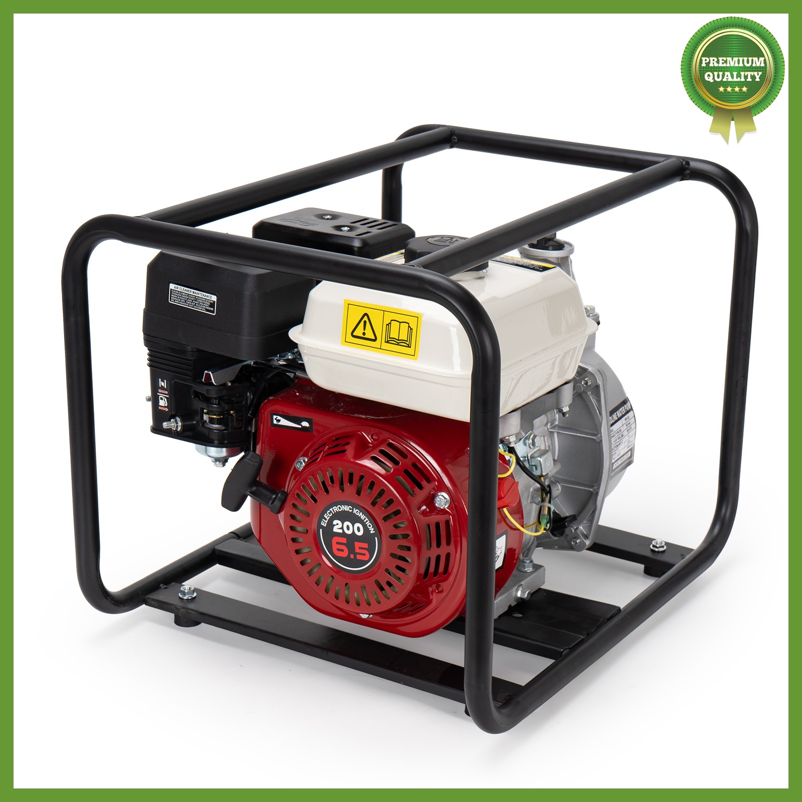 Gas-Powered Water Pump 2'' Semi-Trash Water Pump Transfer Pump 158GPM 26.2ft