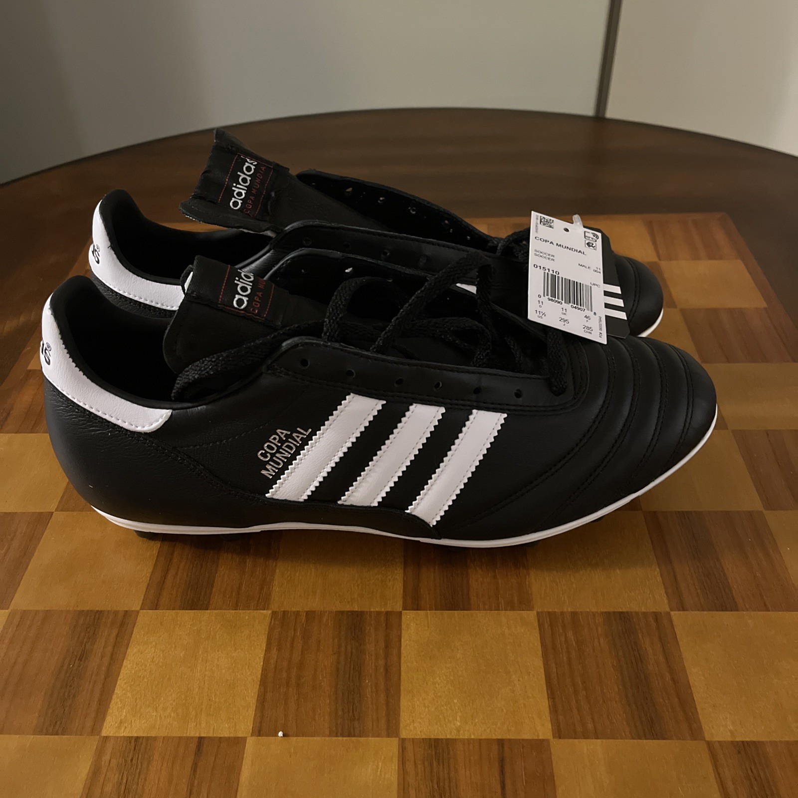 Adidas Copa Mundial FG Men's Soccer Cleats Black White Size 11.5 NEW 015110